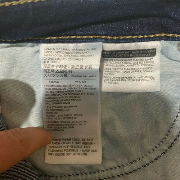 Levi's 711 Women's Denim Jeans 12 31X30 Skinny Lapis Maui Breeze Mid Rise - Picture 8 of 8